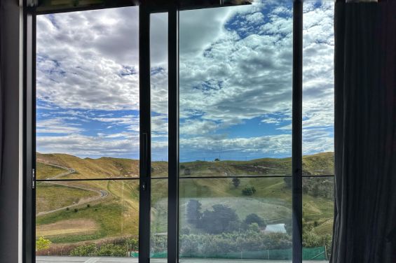 The Black Cottage - view out window